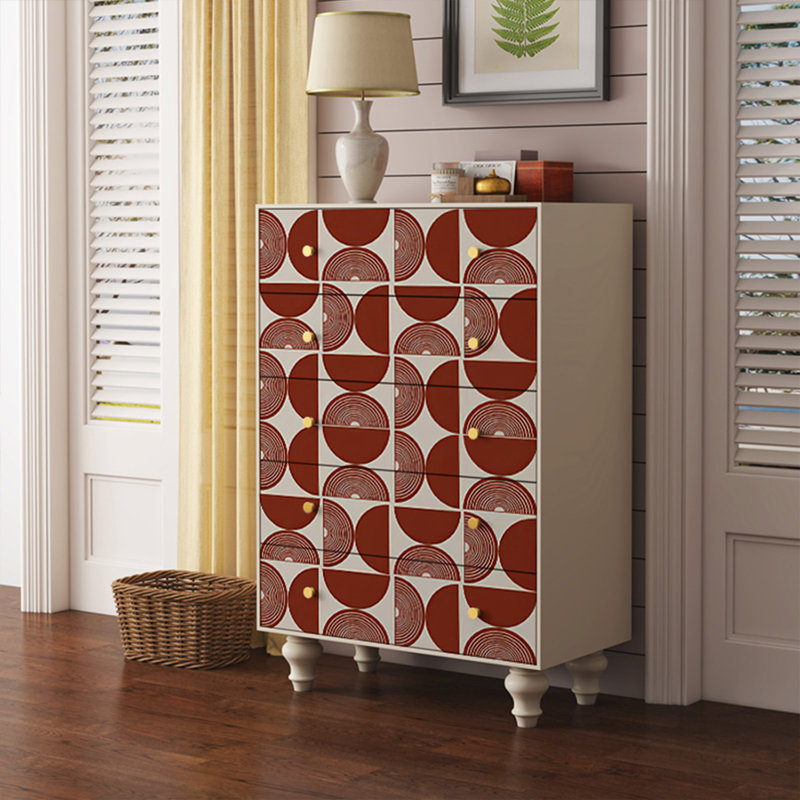 Armoire d'appoint moderne en bois massif, Blanc