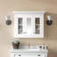 Armoire à pharmacie de 35 po avec miroir, 5 tablettes fermées et réglables, armoire de rangement murale avec portes en verre, rangement pour salle de bain