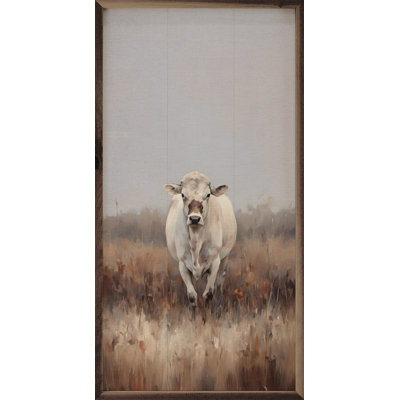 Vache blanche dans un champ