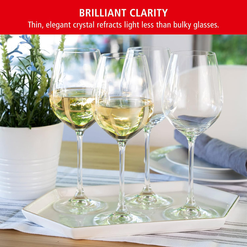 Salute 16.4oz. Crystal White Wine Glass Set