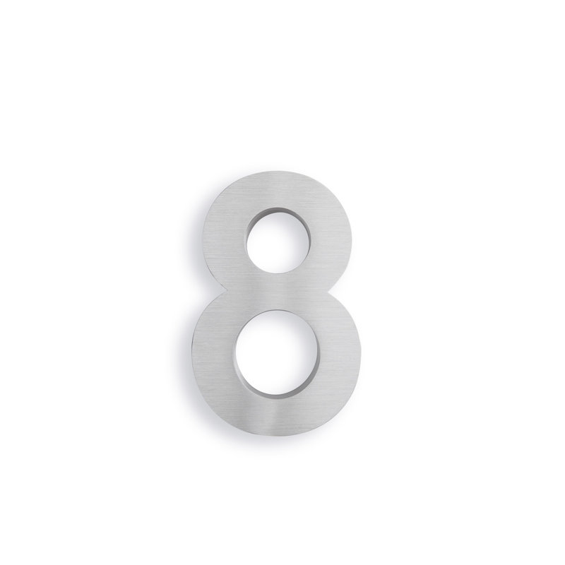 Numéro de maison à fixation flottante 6 po, 8