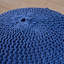 Repose-pieds pouf tricoté en coton - bleu marine-130677320