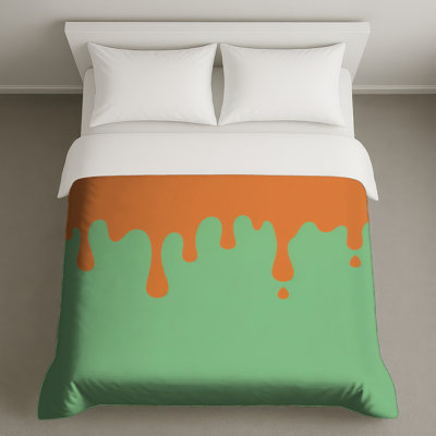 Housses de couette orange peintes