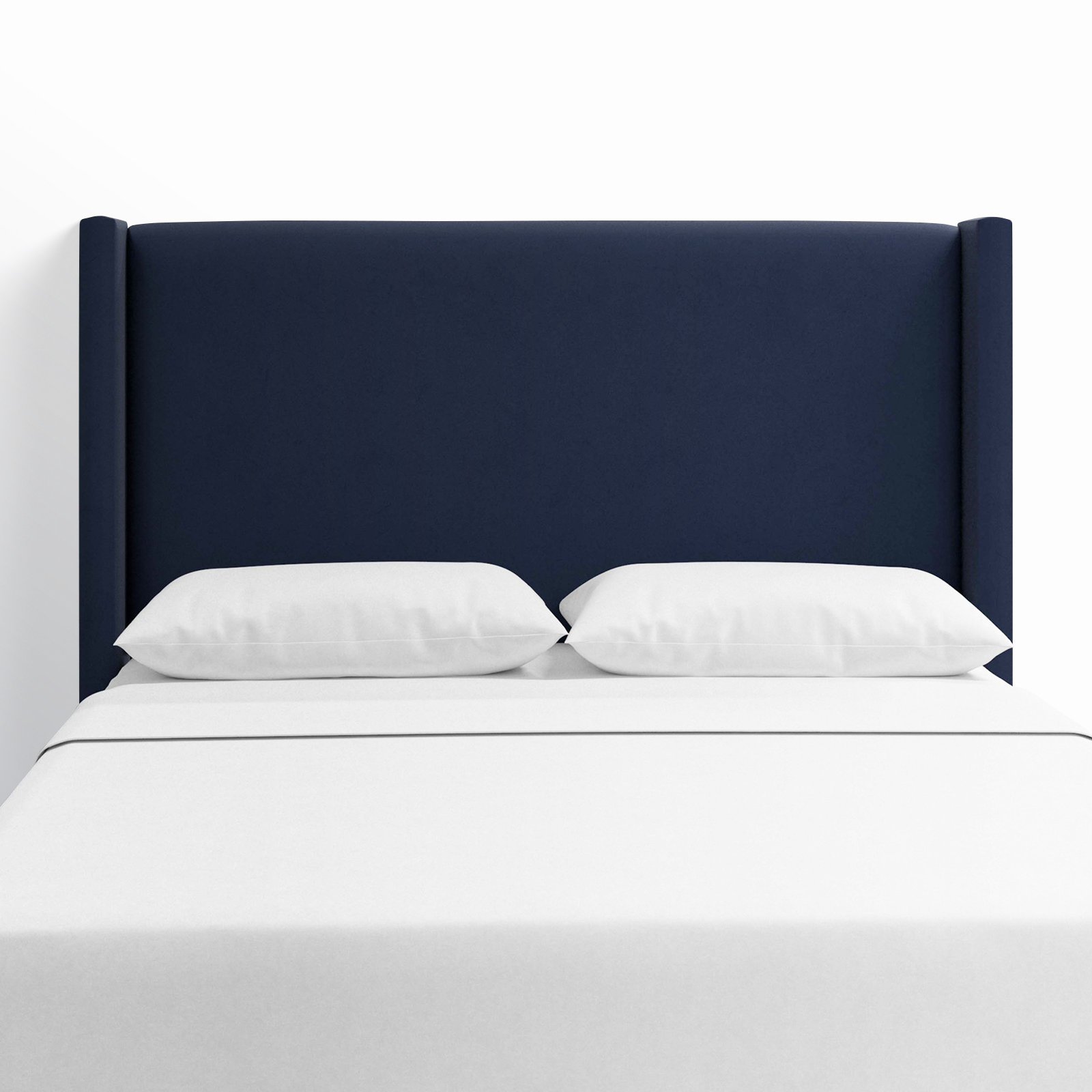 Hanson Upholstered Headboard, Full, Classic Ink Performance Velvet
