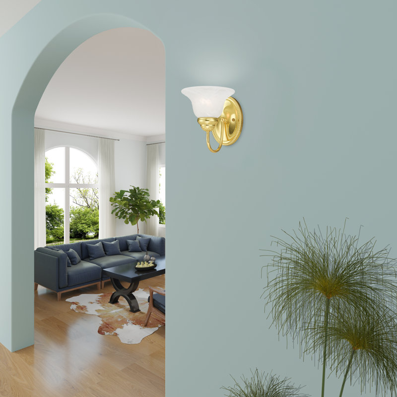 Edgemont Dimmable Bath Sconce, Polished Brass