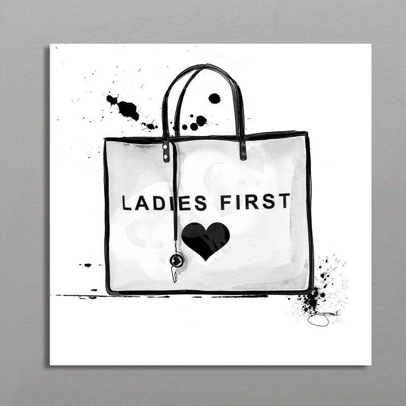 «Ladies First 2A», reproduction d'impression sur toile encadrée, H 18 po x l 18 po x P 1 po, Toile tendue