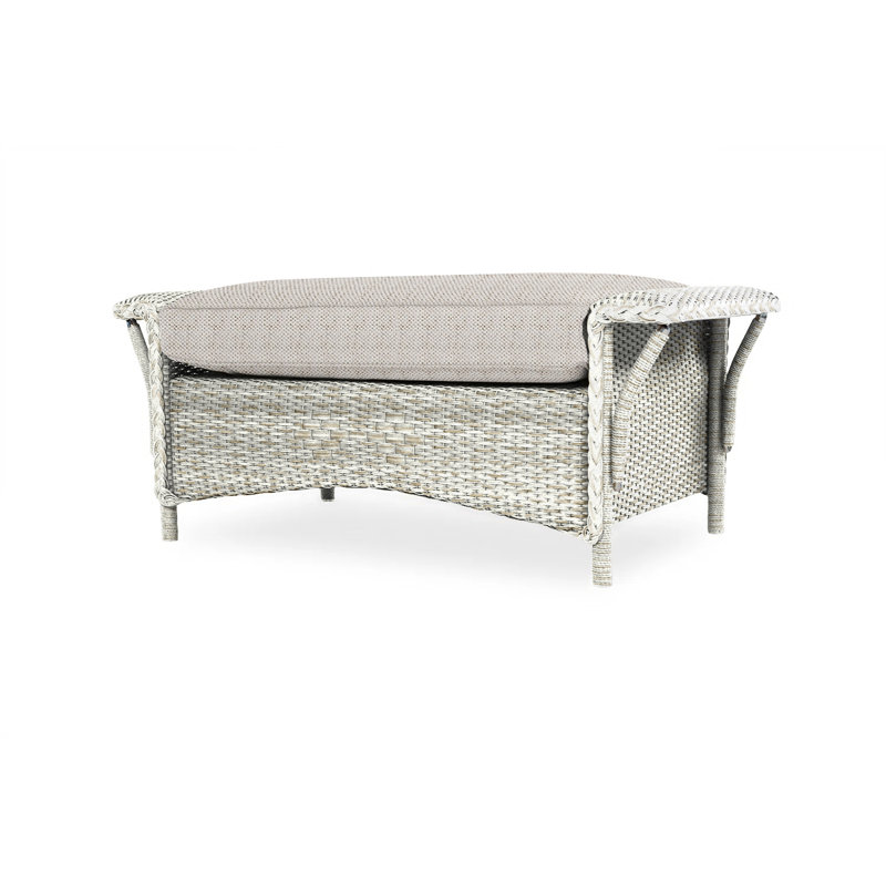 Nantucket Outdoor Ottoman, Callen Driftwood, Pewter