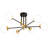 Tameya Sputnik Modern Linear Chandelier With Milky White Glass Shade-1619767787