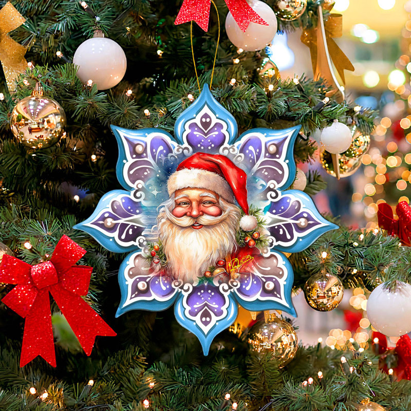 Grand ornement en bois décorations de Noël