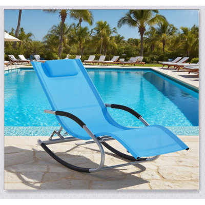 Chaise longue d'extérieur Zero Gravity Rocking Chair avec tube EVA et coussin amovible