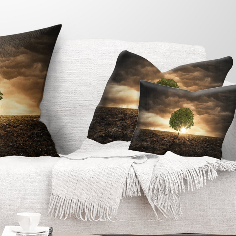 Landscape Reversible Throw Pillow