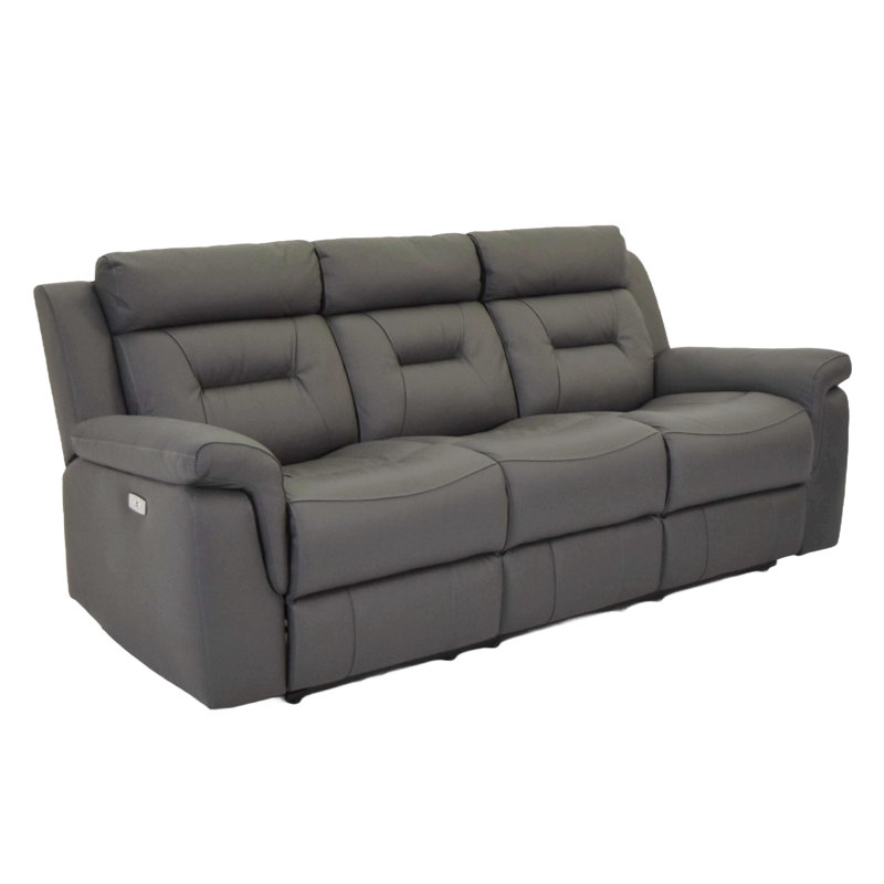 Demea 3 Seater Genuine Leather Electric Recliner