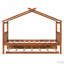Lit de maison unique en bois avec lit gigogne simple coulissant, conçu pour l'imagination des enfants et pour économiser de l'espace dans les chambres-118019966