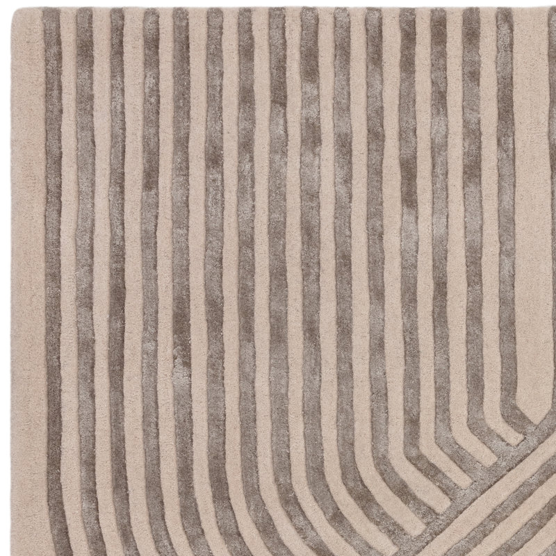 Brinlie Geometric Wool Hand Tufted Area Rug, Rectangle 200 x 300cm