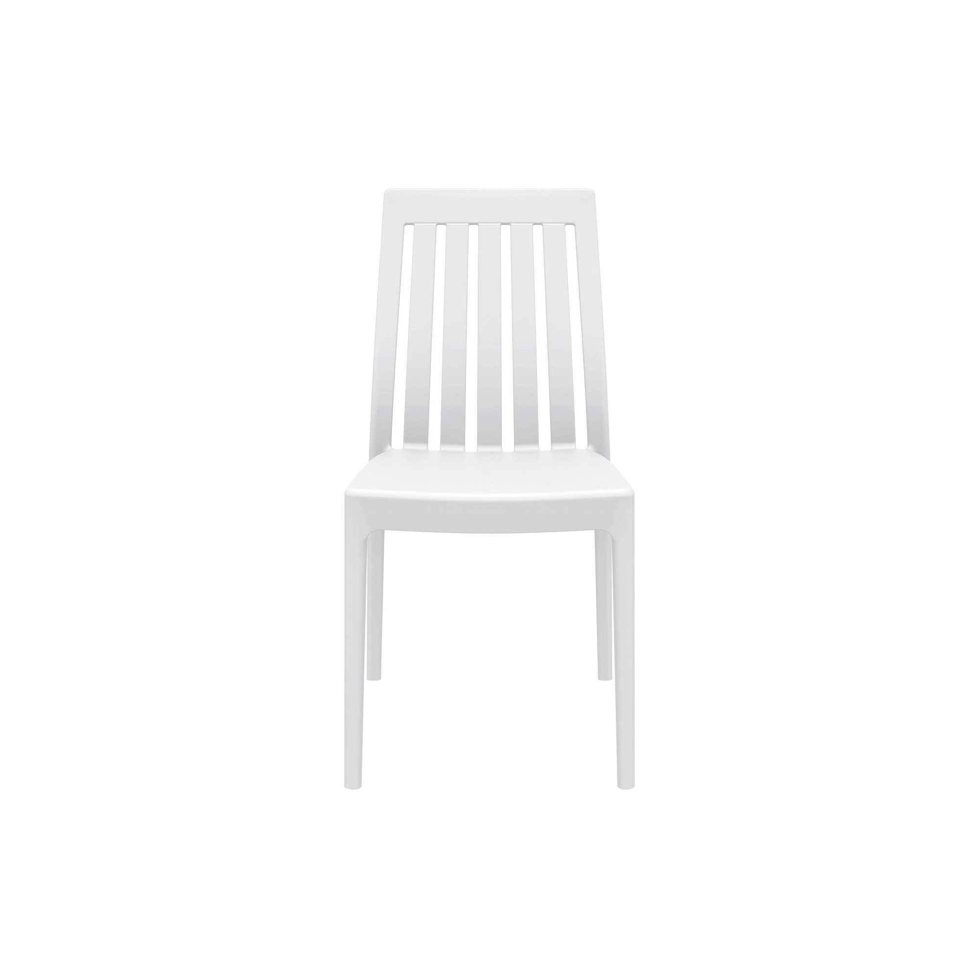 Kenno Anyfer Stacking Patio Dining Side Chair, White
