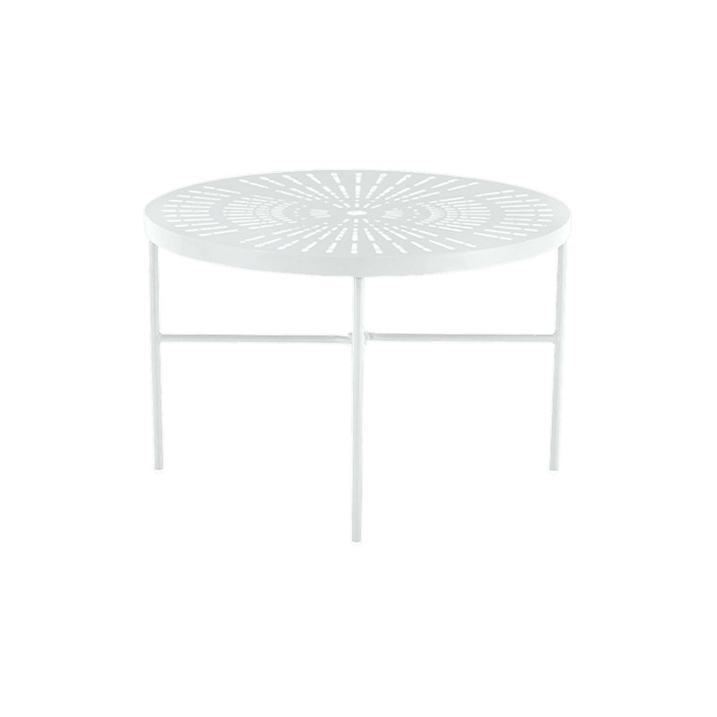 La'Stratta Outdoor Round Dining Table, Snow