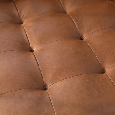Faux Leather L-Shaped Compression Sectional Sofa, 4 Seat Reversible Corner Chaise Couch, No Assembly Expandable Modular Sofa with High Density Resilient Polyurethane Foam, Light Brown for Living Room Apartment Guest Room