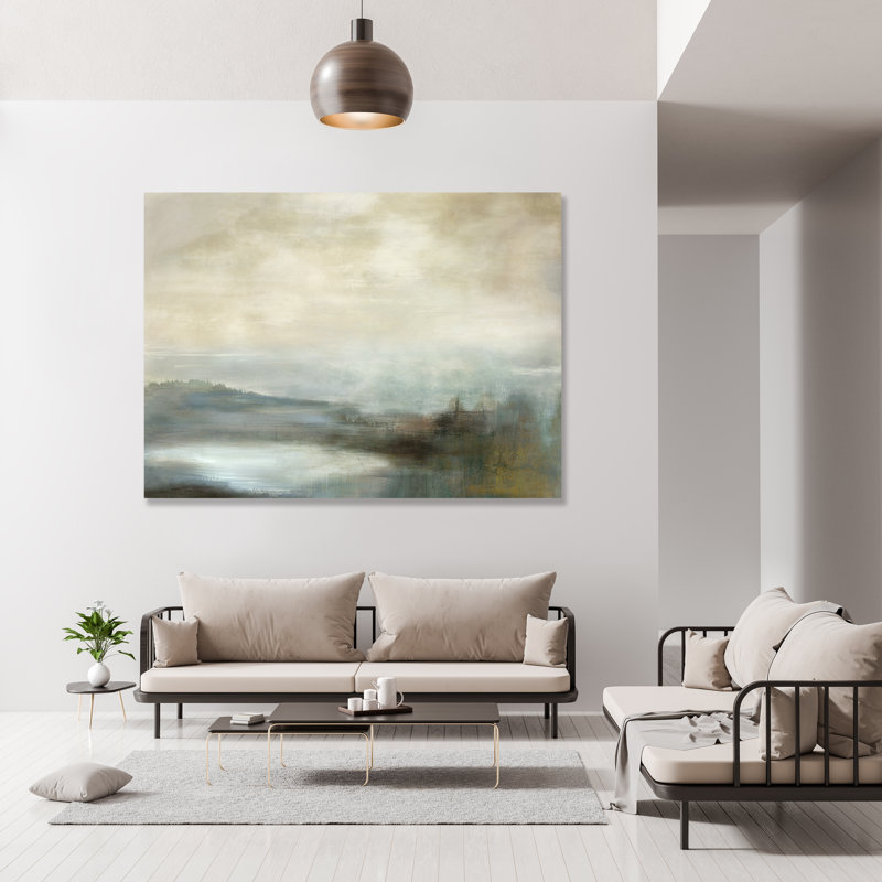 Fly Casting Print by James McAllen, 54" H x 74" W, Knife Gel