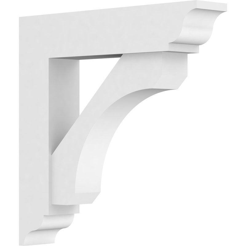 Support standard en PVC de qualité architecturale avec extrémités traditionnelles, H 16 po x l 3 po x P 16 po