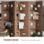 Paravent 6 panneaux en bois massif brun-882603780