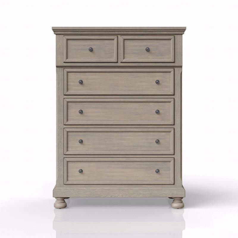 Commode 5 tiroirs, Gris