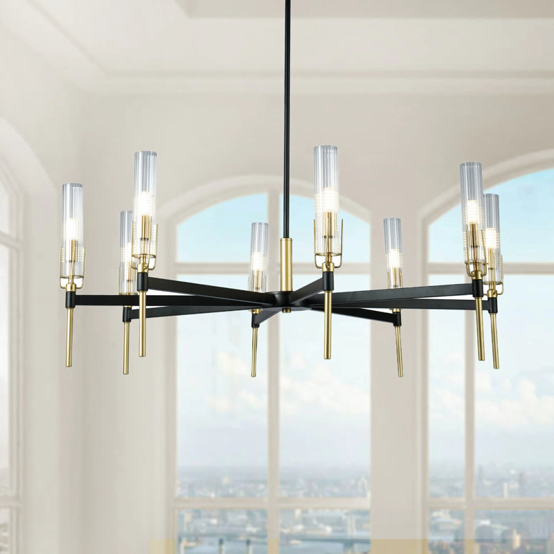 Marfil 8 - Light Dimmable Candle Chandelier