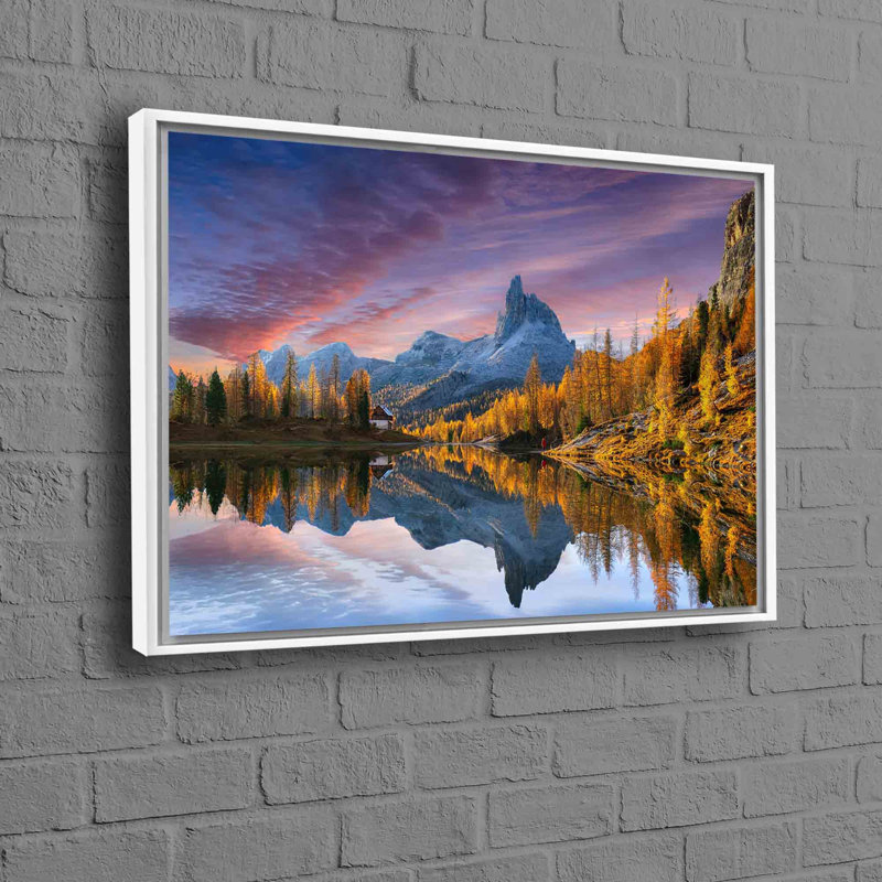 Print on Canvas, White, Framed Print without Mat, 20 cm H x 30 cm W