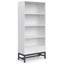 Banting 30"W Solid Wood 4 Shelf Industrial Bookcase with 2 Drawers, Adjustable Shelves, and Metal Base-612032233