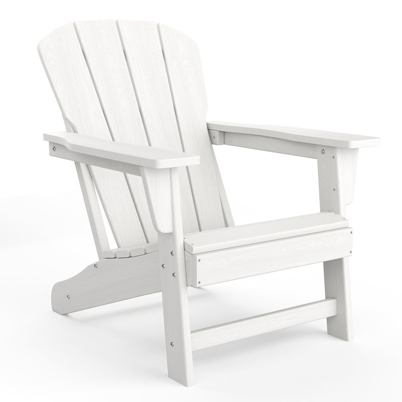 HDPE Adirondack Chair - High-End Fixed Style, Four Side Panels, Beveled Backrest, Durable Weather Resistant, Comfortable Outdoor Seating
