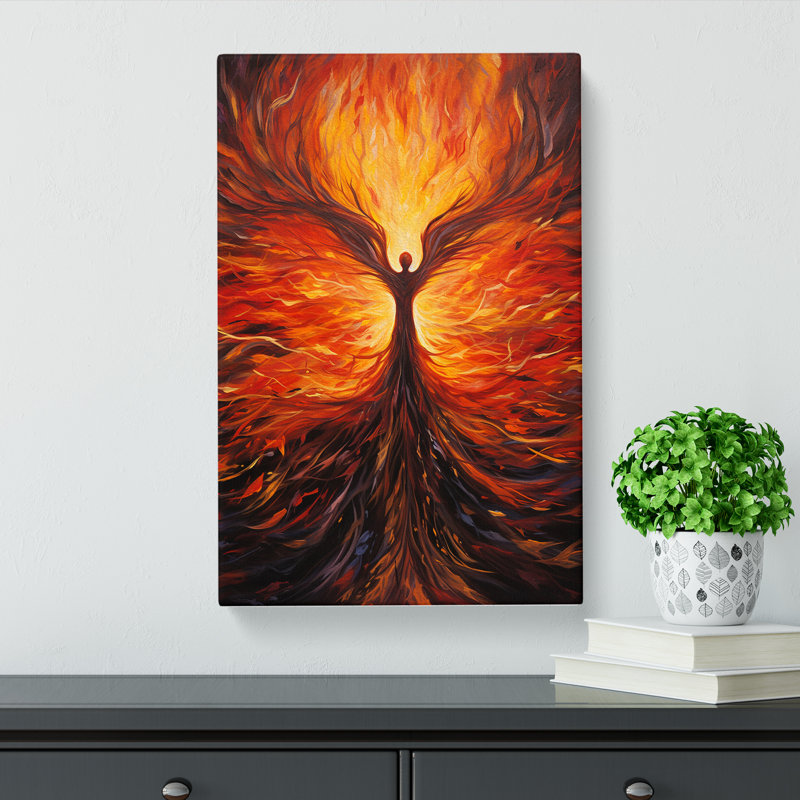 Phoenix Expressionism No.2 - Wrapped Canvas Print, 50cm H x 35cm W x 3cm D