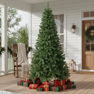 Arbre de Noël artificiel de qualité supérieure - épinette verte dense pour un charme des Fêtes intemporel
