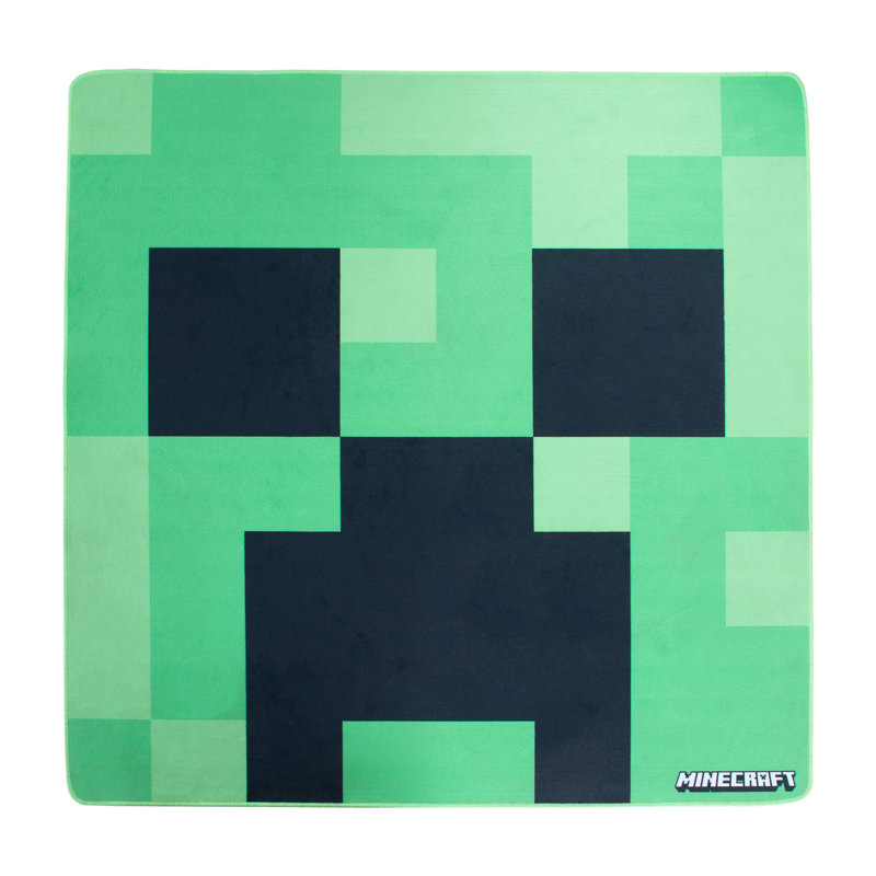 Tapis Minecraft, design rampant, 47,2 x 47,2 pouces (120 x 120 cm)