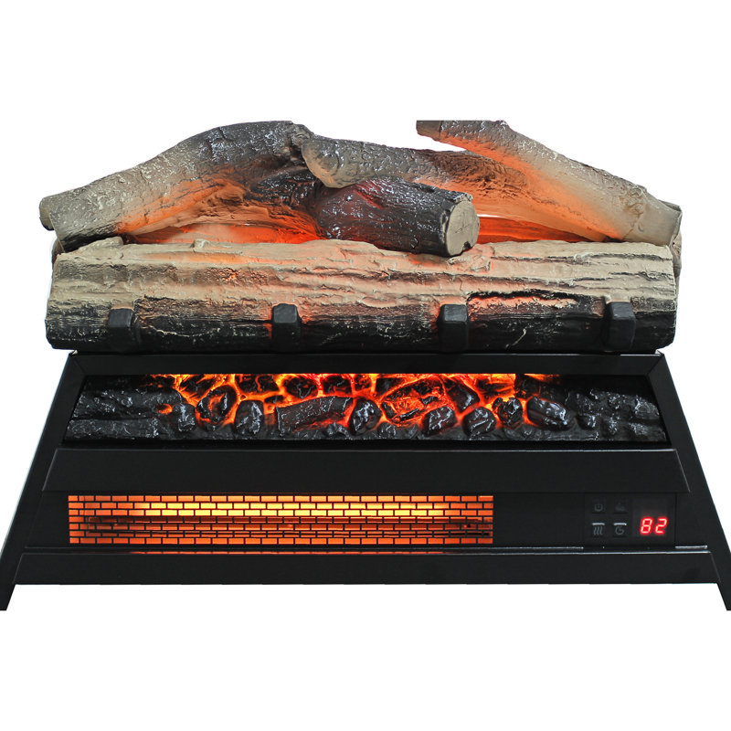 Foyer électrique 23 po avec insert 3D, chauffage infrarouge, 1500 W 5000, effet de flamme réglable, 11 réglages de température, télécommande, chambre d'ado 23 po, puissance, sortie, flamme, coffre-fort pour