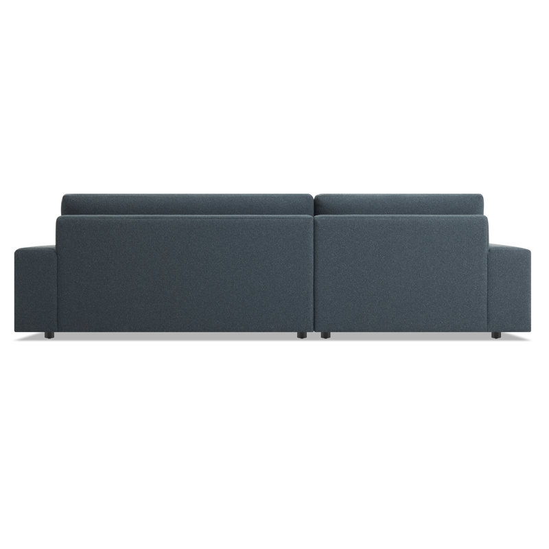 Esker Chaise Sectional, Kelso Blue Polyester, Left Hand Facing