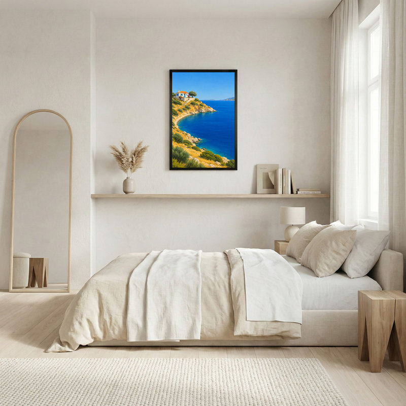 Art mural sur toile Cliffside House, H 18 po x l 12 po