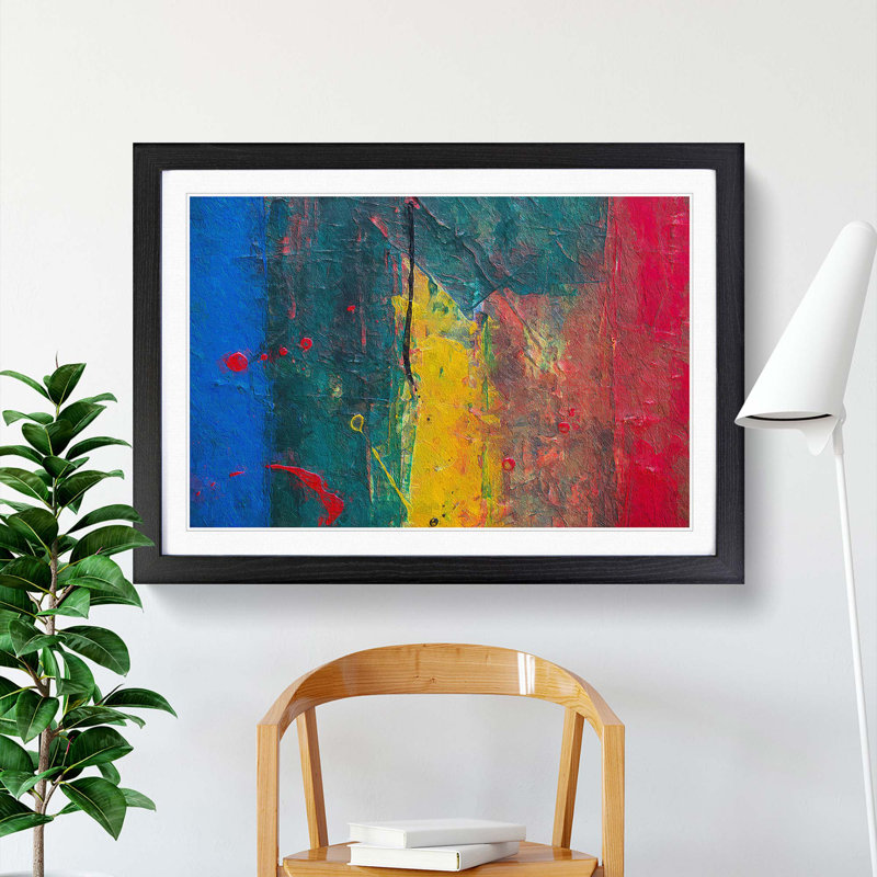 Abstract Vol.190 by S.Johnson - Framed Print, 33cm H x 45cm W x 2cm D, Black Framed