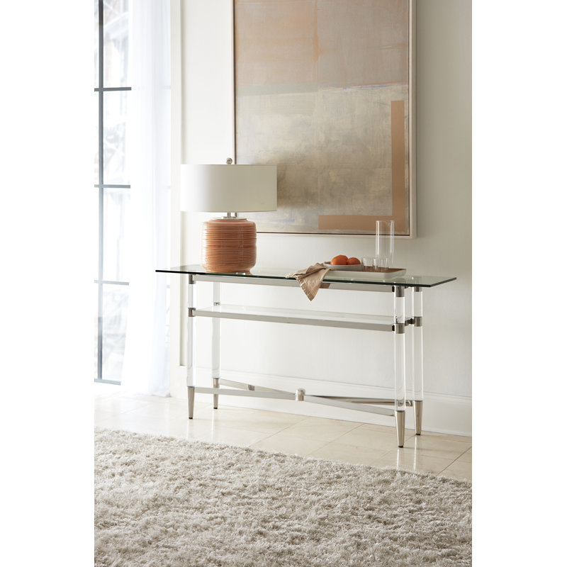 Giulio 16'' Glass Top Console Table