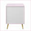 Table de chevet moderne rose à 2 tiroirs ultrabrillante