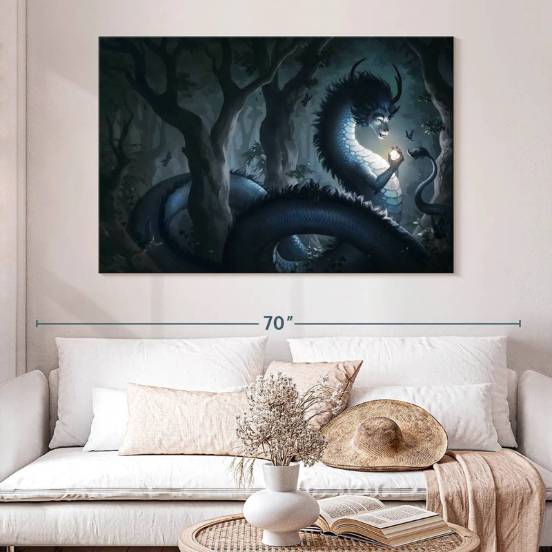 Ashelle forêt dragon, H 30 po x l 45 po