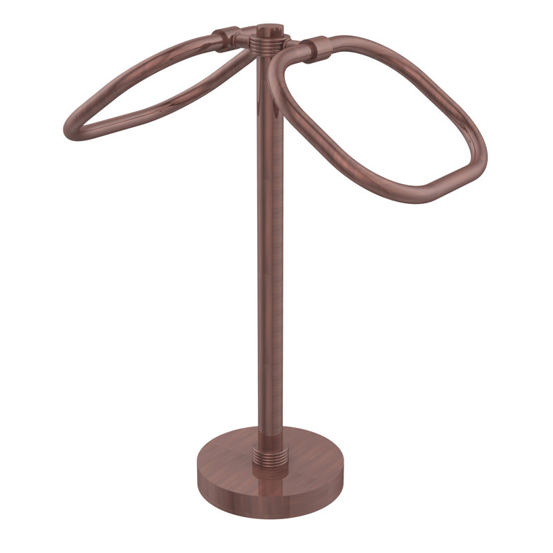 Porte-serviettes ovale à deux anneaux, Cuivre antique