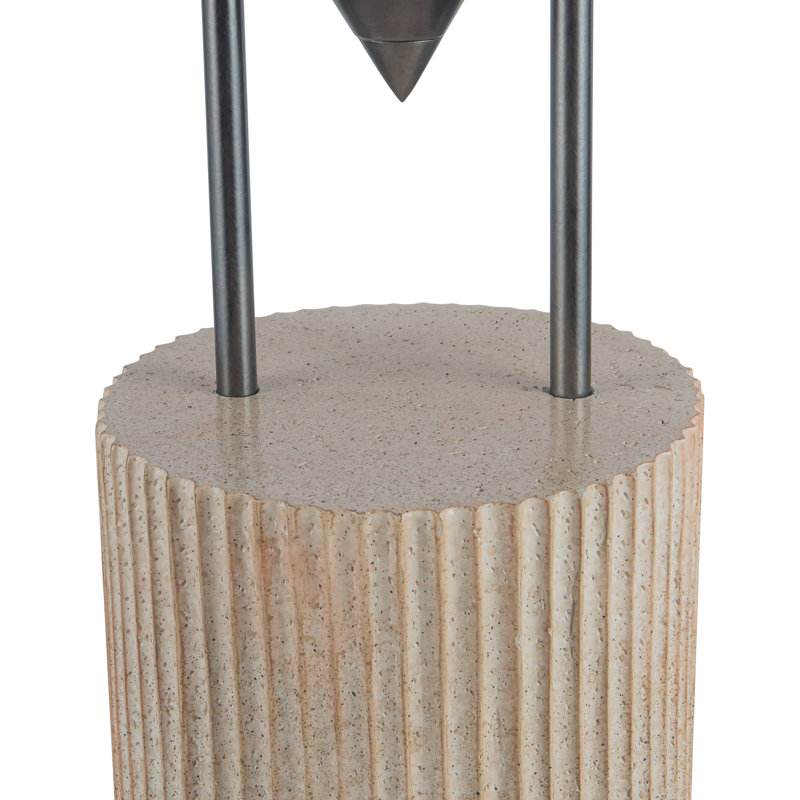 Versus 67-in Brass Floor Lamp, Aged Steel