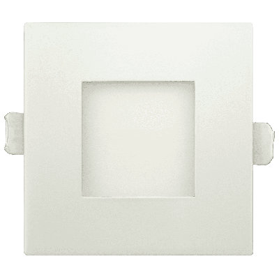 3'' LED Fire Rated & Certified Square Ultra Slim Downlight - Selectable Color, Dimmable 550 Lumens 