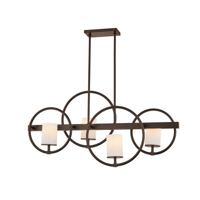 Luminaire suspendu géométrique unique à 4 lumières Angelastro