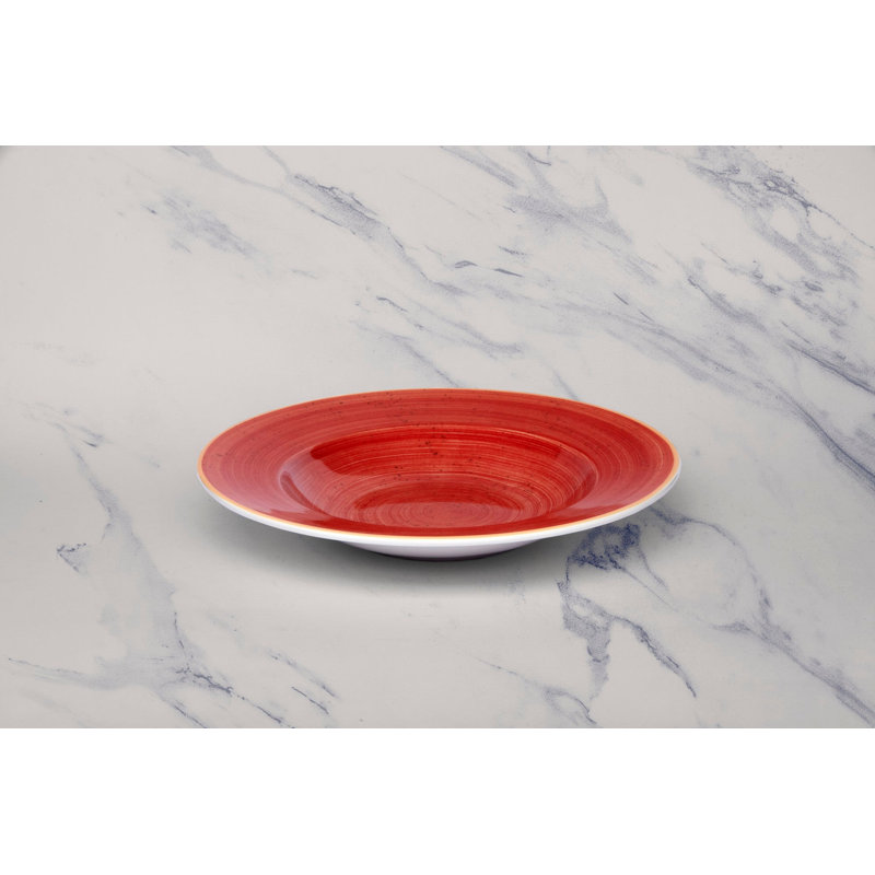 Assiette creuse en porcelaine de qualité supérieure Twister-MOKKA | Assiette plate Prime | Va au micro-ondes et au lave-vaisselle