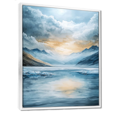 «Gentilucci Parallel Peaks Of Abstract Mountain Landscape I - Minimalisme, art mural sur toile