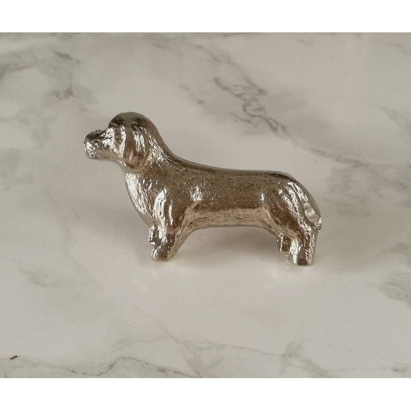 Silver Daschund Sausage Dog Knob