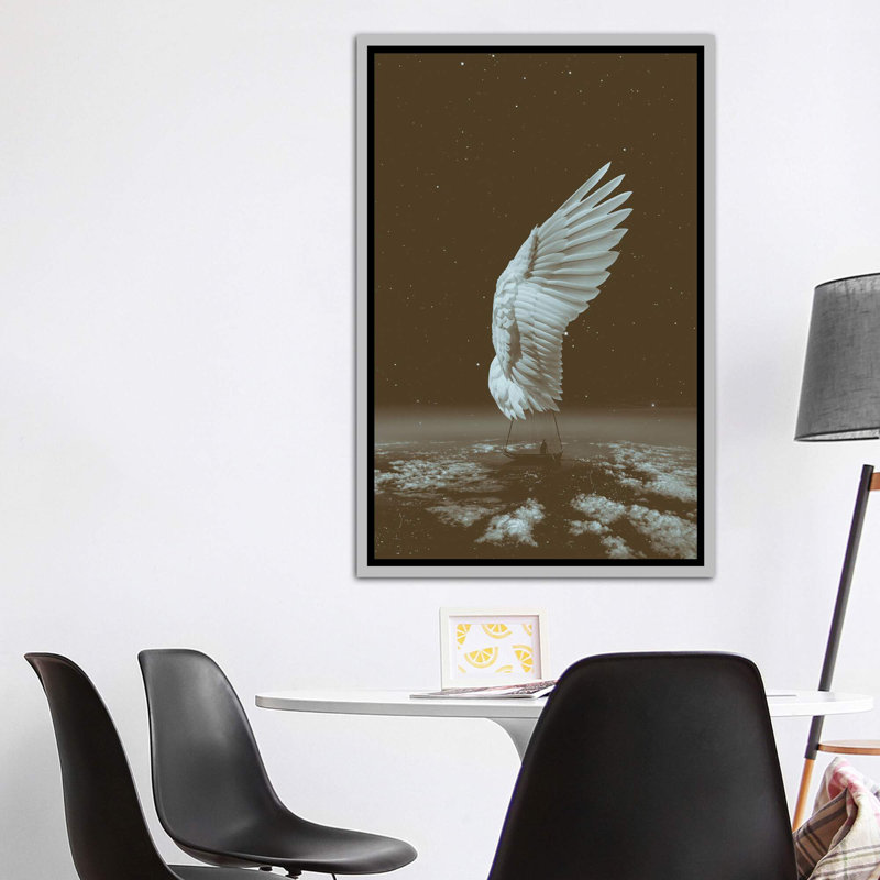«Sail Away Angel Wing» par Soaring Anchor Designs - impression d'art graphique, H 60 po x l 40po x P 1,5 po, Pas de tapis