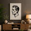 Contemplative Profile Modern - Wrapped Canvas-493822765-493822766