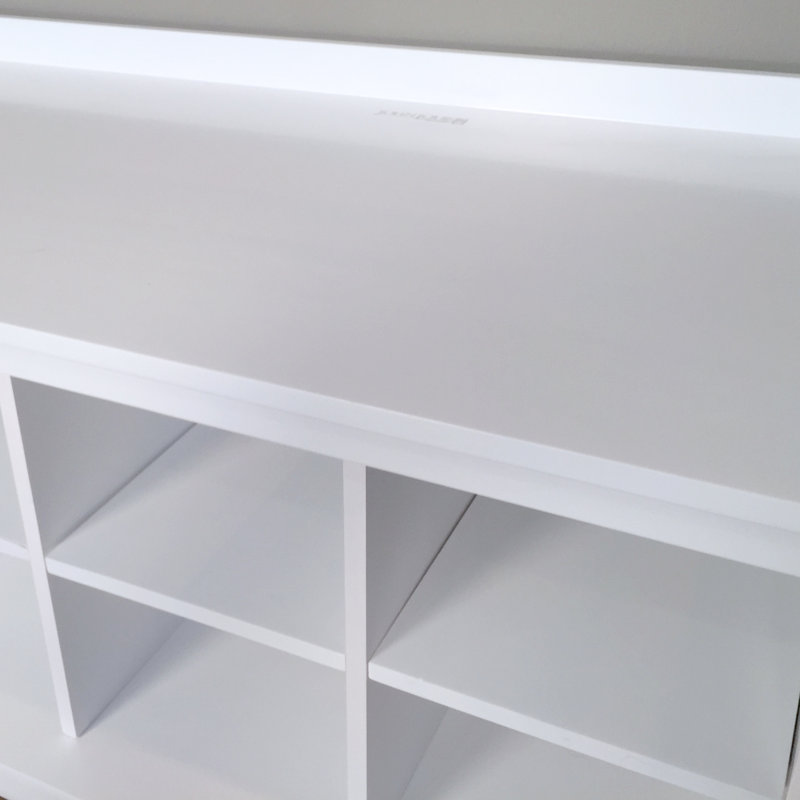 White Solid Wood Shoe Storage Bench with Cushion
