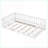 Twin Size Solid Pine Platform Floor Bed with Guardrails No Box Spring Needed White